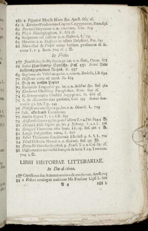 Libri Historiae Litterariae.