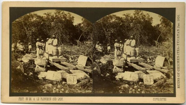 Excavation of the Chac-Mool.