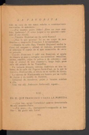 XIII - En el que Francisco I. gana la partida