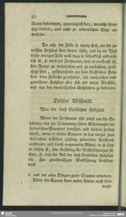 Dritter Abschnitt. Von der bloß künstlichen Holzsaat