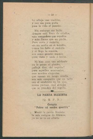 La parda Marieta : (Q. E. P. D.). Compás "Pobre mi madre querida"