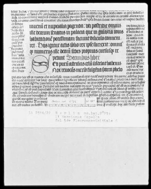 Martianus Capella, De nuptiis und Boethius, De consolatione philosophiae mit Kommentar — Initiale S, Folio 54verso