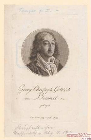 Georg Christoph Gottlieb (II.) von Bemmel; geb. 1765