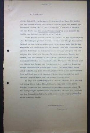 Dank für den Ankauf der beiden Stücke