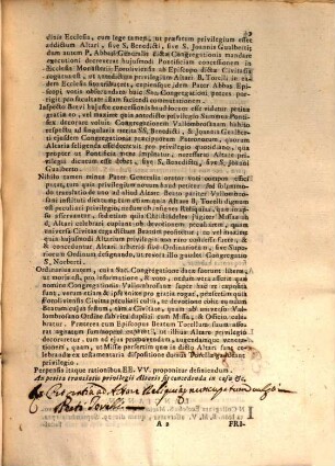 Feria III. Die VI. Aprilis 1745. in Palatio Apostolico Quirinali erit Sacra Congregatio Indulgentiis, sacrisque Reliquiis praeposita, in qua praeter nonnulos Libellos, plerumque a Sanctitate Sua remissos, proponentur infrascripta dubia