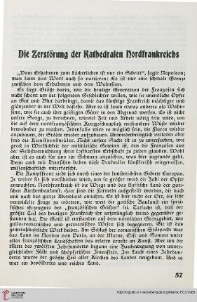 Die Zerstörung der Kathedralen Nordfrankreichs