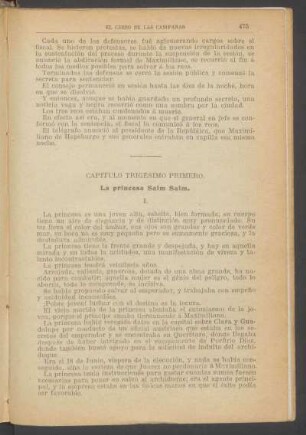Capítulo trigésimo primero. - La princesa Salm Salm.