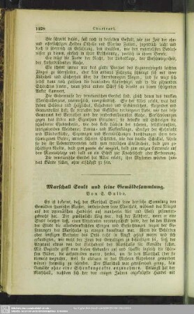Marschall Soult und seine Gemäldesammlung