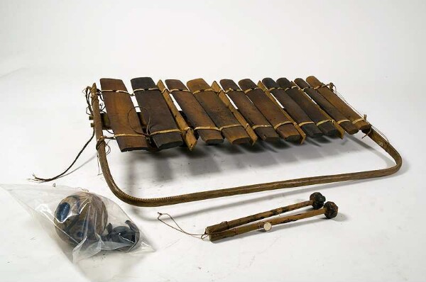 Xylophone with pair of mallets