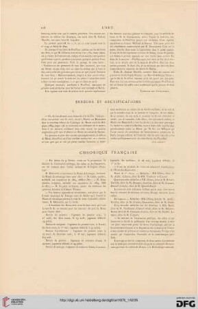Erreurs et rectifications