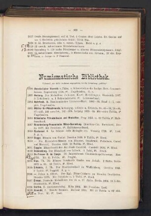 Numismatische Bibliothek