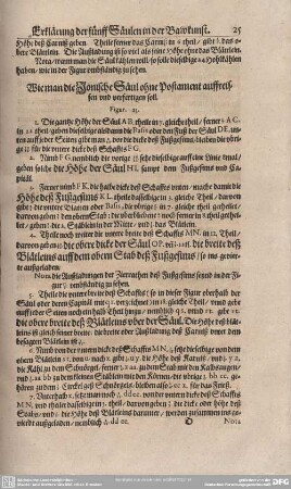 Wie man die Ionische Säul ohne Postament auffreissen und verfertigen soll.