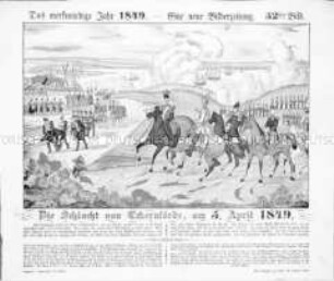 Neuruppiner Bilderbogen Nr. 2180 - Das merkwürdige Jahr 1849 - Eine neue Bilderzeitung, 52stes Bild: Die Schlacht von Eckernförde am 5. April 1849