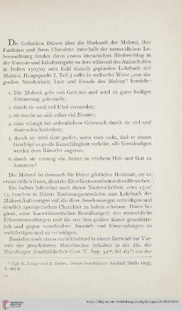 Heft 1: Dürers Stellung zu den agnoetischen und kunstfeindlichen Strömungen seiner Zeit