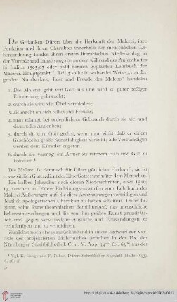 Heft 1: Dürers Stellung zu den agnoetischen und kunstfeindlichen Strömungen seiner Zeit