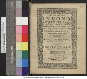 EPITHALAMION. IN HONOREM ET CELEBRITATEM NVPTIARVM ORNATISSImi ad[que] Doctissimi Viri Dn: Samuelis Stossij, inclytae Reipub: Magdeburg: nuptias celebrantis cum honestissima Matrona Margarita, relicta vidua ... Dn: Ioan: VVidensee Publici Notarij, piae memoriae 3. Calend: May. Anno Christi. ...