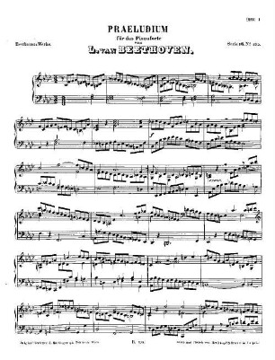 Beethoven's Werke. 195 = Serie 18: Kleinere Stücke für das Pianoforte, Praeludium : [WoO 55]