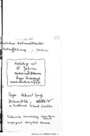 Heutzutage mit 18 Jahren