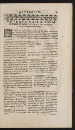 Veterum Marchionum Brandenburgicorum Ex Marchionibus Stadensibus Genealogia.