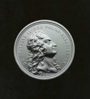 Medaille mit Bildnis Augusts des Starken