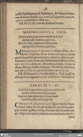 Carolus V. CL - Ferdinandus II.