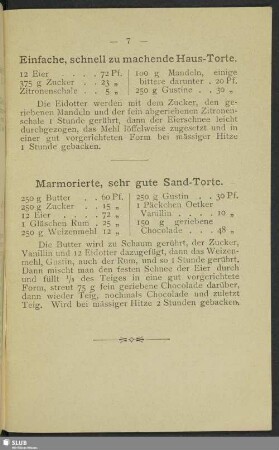 Einfache, schnell zu machende Haus-Torte