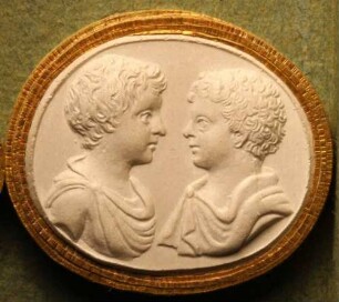 Profilbildnisse des Annius Verus und Commodus (Daktyliothek, Zweites Historisches Tausend)