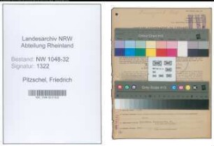 Entnazifizierung Friedrich Pitzschel , geb. 24.07.1901 (Beamter)