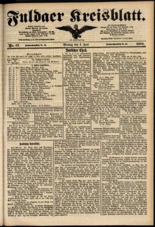Ausgabe vom Montag, den 06. Juni 1904.
