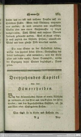Dreyzehendes Kapitel von den Hämorrhoiden