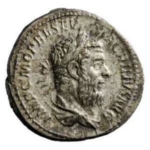 Münze, Denar, 217 - 218 n. Chr.