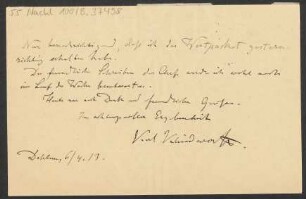 Brief an B. Schott's Söhne : 06.04.1913