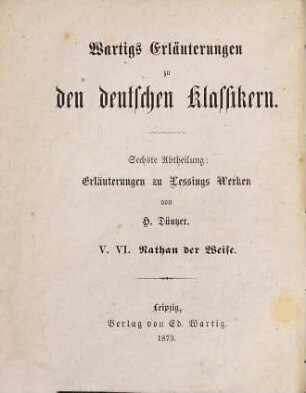 Lessings Nathan der Weise