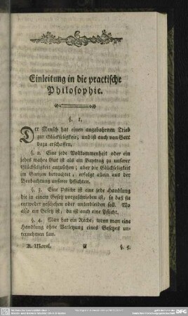 Einleitung in die practische Philosophie