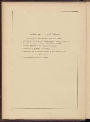 Abbildungen [I. Völkerwanderung und Folgezeit. Abb. 1 - 18]