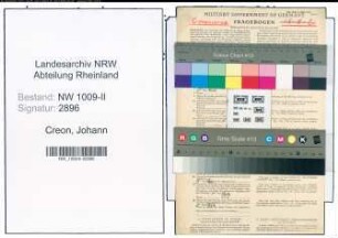 Entnazifizierung Johann Creon , geb. 22.04.1896 (Schachtmeister)