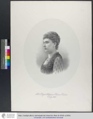 Her Royal Highness Princess Beatrice / July 1885