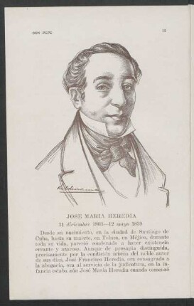 [Retrato de] José María Heredia