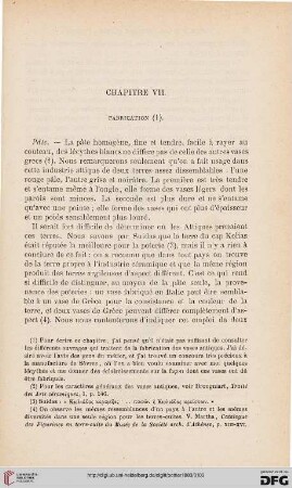 Chapitre VII: Fabrication