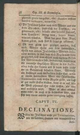 Caput IV. De Declinatione
