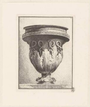 Vase, dekoriert mit Akanthuslaub, aus der Folge "Suite de Vases", Bl. 23