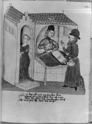 Schachzabelbuch des Konrad von Ammenhausen — Der Tuchhändler, Folio 244recto