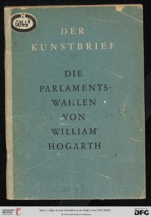 Band 42: Der Kunstbrief: William Hogarth: Die Parlamentswahlen