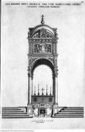 Basilicae S. Mariae Maioris de urbe a Liberio papa I usque ad Paulum V. Pont. Max., Taf. 93: Rom, S. Maria Maggiore, Ziborium des Hauptaltars