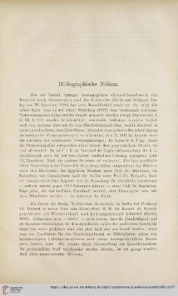 Bibliographische Notizen