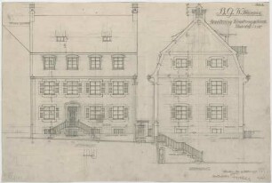 Fischer, Theodor; München; Bayerische Geschützwerke - Erweiterung Verwaltungsgebäude Ost - u. Südseite (Ansichten)