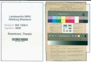 Entnazifizierung Theodor Rosenkranz , geb. 09.03.1893 (Viehhaendler)