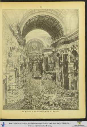 Illustration: Die Prozession in der St. Peterskirche am 27. Mai 1897.