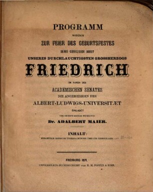 Exegetisch-kritische Untersuchungen über die Christologie : Programm