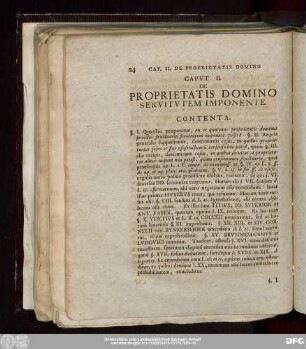 Caput II. De Proprietatis Domino Servitutem Imponente.